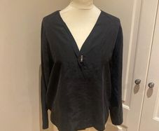 Cos black silk top size 10