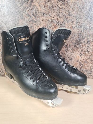 Mens GRAF 500 OFF ICE SKATES Size UK 11 EU 45 Black ice skating practice figure skates rollerblades