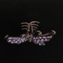 PURPLE Feather & Diamante Hair Clips Image 7