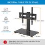 TV Stand for 32-55 Inch LCD LED OLED Plasma TV Height Adjustable TV Mount Stand with Tempered Glass Base & Cable Management, Holds 40kgs, VESA 400x400mm Image 8