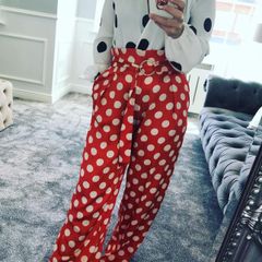 zara polka outfit