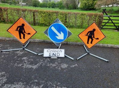 Collapsible Men at Work Signs