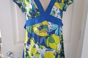 Blue Multicoloured Oasis  100%  Cotton Dress/Tunic