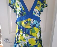 Blue Multicoloured Oasis  100%  Cotton Dress/Tunic