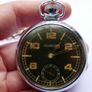 Vintage Ingersoll Pocket Watch with Military style dial (in working order) Image 4
