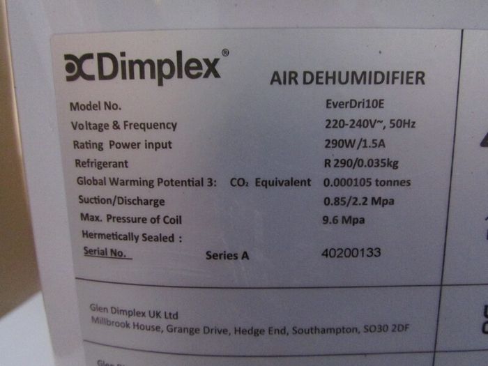 Dimplex Air Dehumidifier
