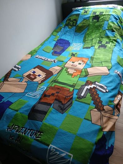reversable Minecraft duvet cover set