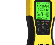 Wood Moisture Meter, Pin-Type Wood Humidity Detector with 8 Modes, Digital Water Leak Tester with Backlit LCD Display Three Colored Indicators for Wood Wall Dampness Inspection