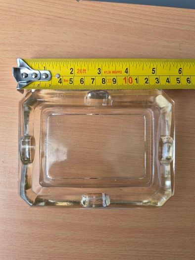 Clear Glass Cigar Rest Ashtray