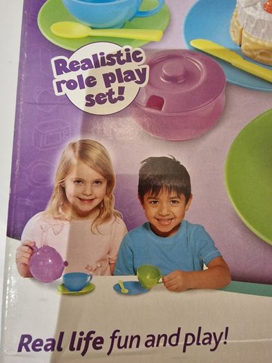 Casdon Little Cook Tea Set 32 Piece Kids Tea Party Playset Cups Plates Toy NEW