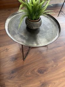 Metal Topped Coffee Table