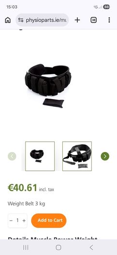 Muscle Power Weight Belt 3 kg