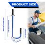 Stretch Wrap Dispenser, Heavy Duty Carbon Steel Stretch Film Packing Machine Adjustable Width Stretch Wrap with Handles Image 3