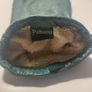 Fur-lined green leather gloves Image 3