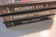 Resident Evil 2 + Dino Crisis + Survivor ps1 PlayStation 1