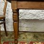 A 19th Century Victorian pine farmhouse preparation table with turned legs. Image 4