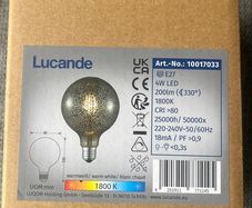 Lucande E27 globe filament LED bulb