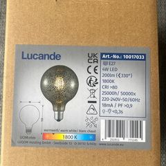 Lucande E27 globe filament LED bulb