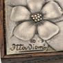 Italian Mid Century Modern Jatoba and Silver Plated Cigarette Box Image 3