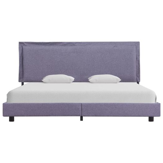 Bed Frame Light Grey Fabric 150x200 cm