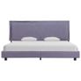 Bed Frame Light Grey Fabric 150x200 cm Image 2