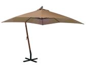 Hanging Parasol with Pole Taupe 3x3 m Solid Fir Wood