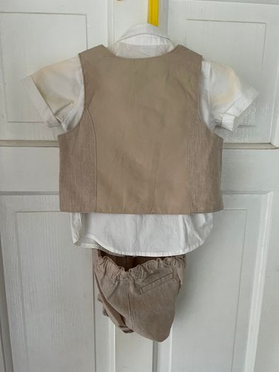 Four Piece Linen Blend Baby Boy Outfit NEW