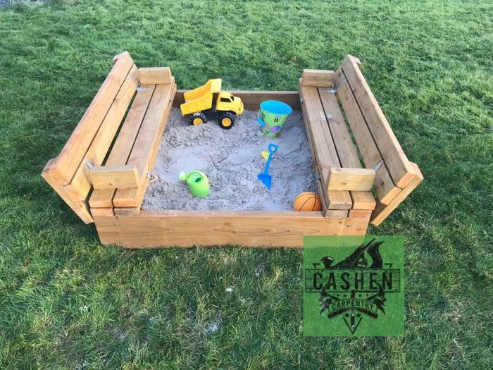 Wooden kids Sandbox