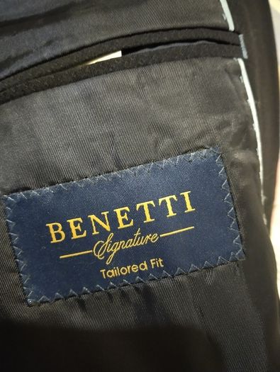 Benetti 3 Piece Tailored Navy Blue Suit