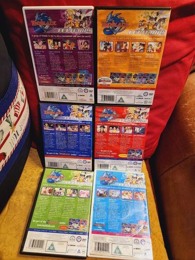 Beyblade Dvd's Volumes 2, 3, 4, 6, 7, 9 Rare