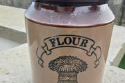 Vintage PEARSON Earthware Flour Jar