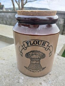Vintage PEARSON Earthware Flour Jar