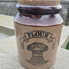 Vintage PEARSON Earthware Flour Jar