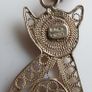 Vintage Sterling Silver 925 Cat Pendant and Sterling Chain length 16" - 2,95g Image 6