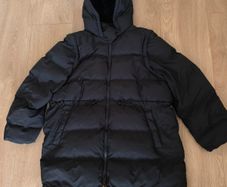 Black Maternity Babywearing Long Puffer Coat Jacket Primark