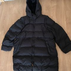 Black Maternity Babywearing Long Puffer Coat Jacket Primark