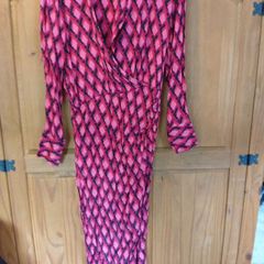 ladies river island wrap dress maxi size 10