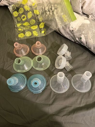 Angled Breast Pump Flanges - Set of 3 - Small (XS, S & M)