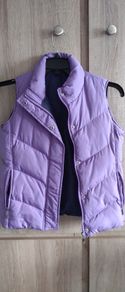 Warm vest with pockets purple fits 6-8-10