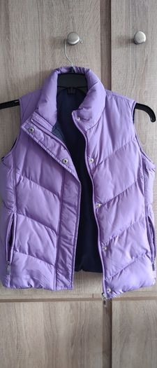 Warm vest with pockets purple fits 6-8-10