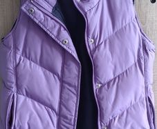 Warm vest with pockets purple fits 6-8-10