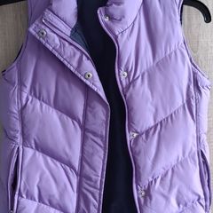 Warm vest with pockets purple fits 6-8-10