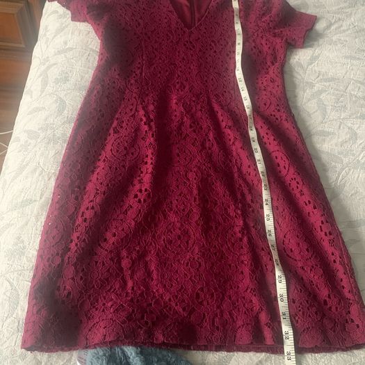 Miss Selfridge Petite burgundy dress. Size 12