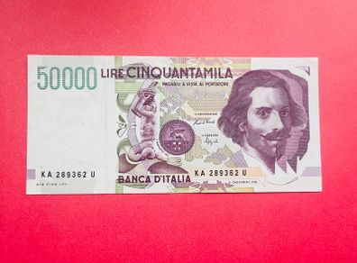 Italy   50,000   Lire  1992  Pick  116. ( Uncirculated )