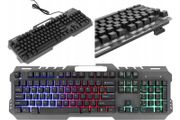 New GT-5 PC Metal Gaming LED Rainbow Backlight Wired USB Keyboard 104 Keys #885
