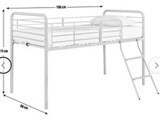 metal mid sleeper single bed