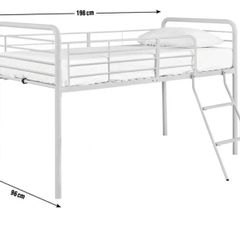metal mid sleeper single bed