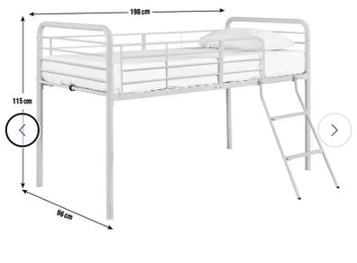 metal mid sleeper single bed