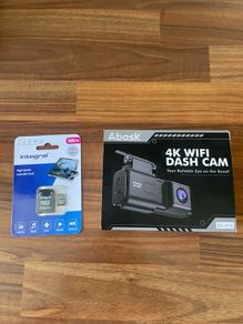 Abask 4k WiFi Dash Cam (Extra Memory Card Incl)