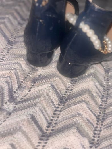 Brand new navy girls shoe with heel size 11 & size 13
